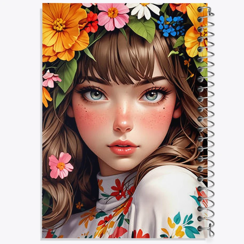 دفتر ژورنال نویسی 50 برگ خندالو مدل نقطه ای طرح دخترانه کد N1428