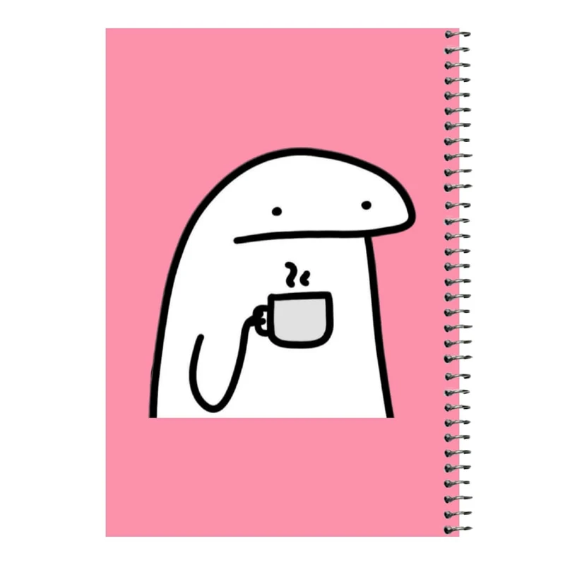 دفتر مشق 80 برگ اس جی مدل استیکر و قهوه   