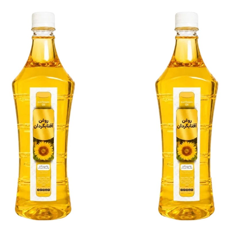 روغن آفتابگردان مایع - ۱ لیتر بسته دو عددی 