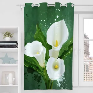 پرده مدل مخمل پانچی طرح گل شیپوری کد 8130 سایز 190x140 سانتی متر