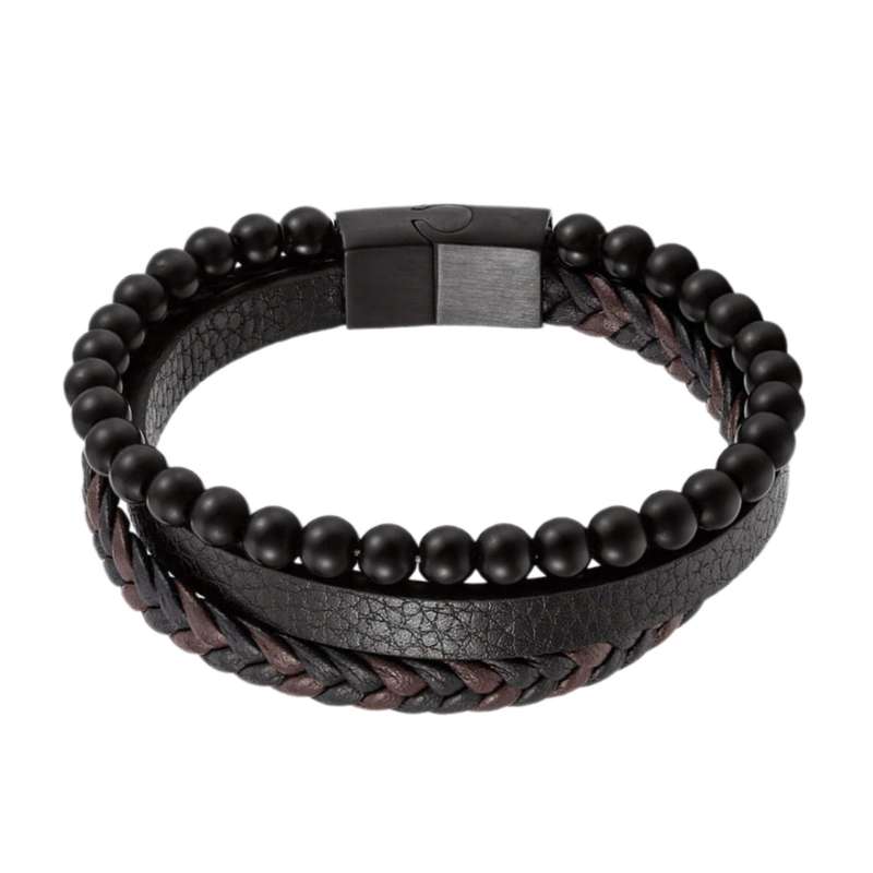 دستبند مردانه مدل گابریل چرم طبیعی کد 9999 دستبند مردانه مدل گابریل چرم طبیعی کد 9999