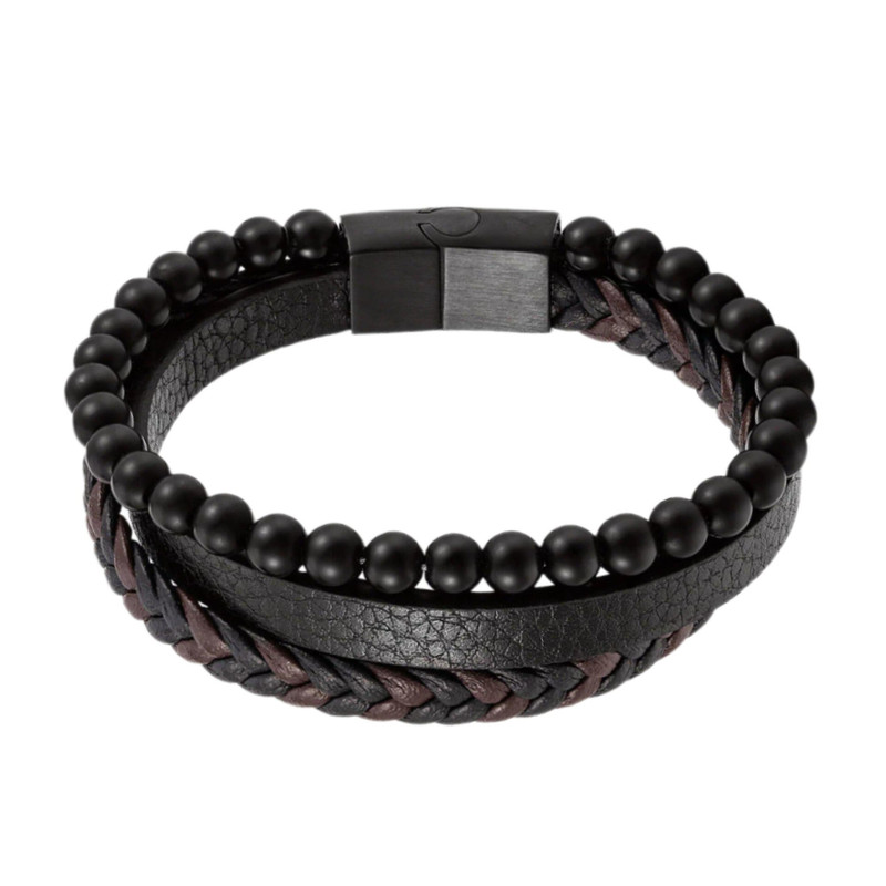 دستبند مردانه مدل گابریل چرم طبیعی کد 9999 دستبند مردانه مدل گابریل چرم طبیعی کد 9999