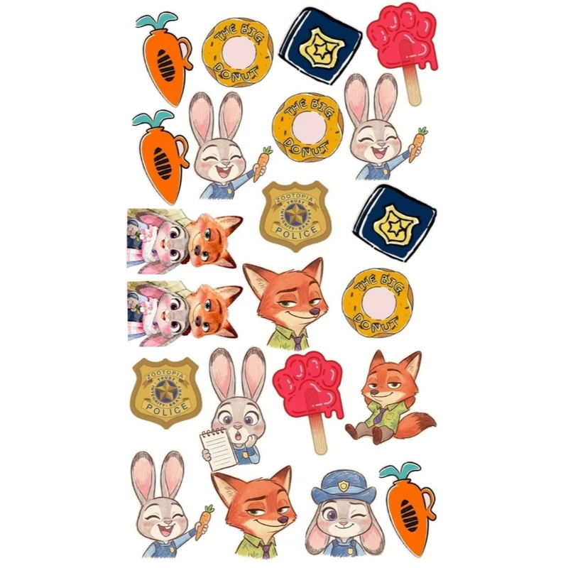 استیکر لب تاپ طرح zootopya کد 2 مجموعه 22 عددی