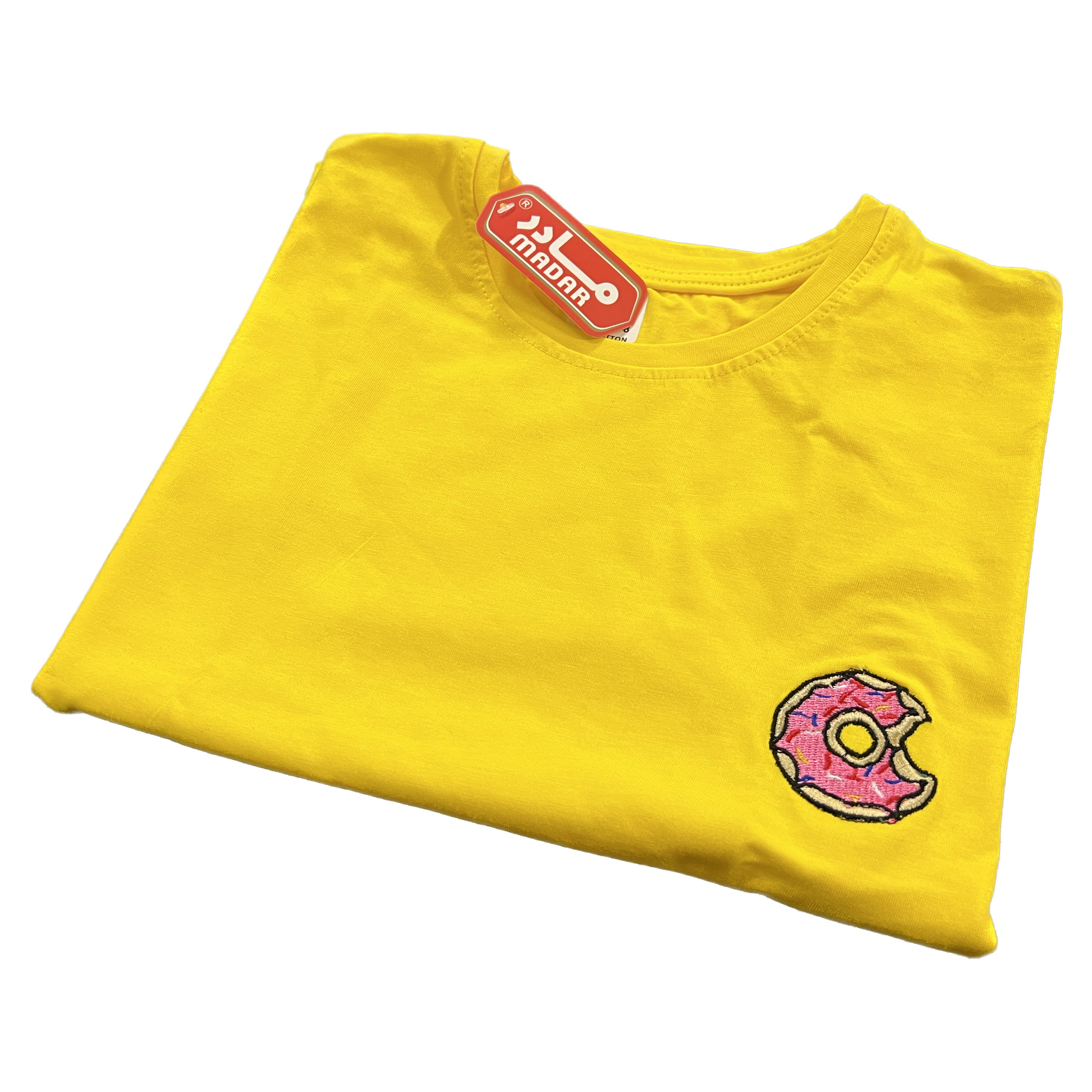 تی شرت آستین کوتاه زنانه مادر مدل دونات رنگ زرد -  - 3