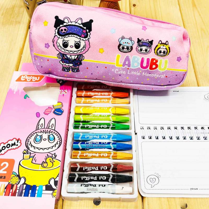 بسته لوازم تحریر مدل لبوبو عروسکی مجموعه 3 عددی