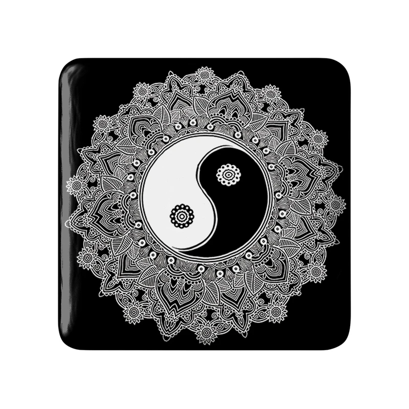 مگنت خندالو طرح یین و یانگ مدل مربعی کد 30513