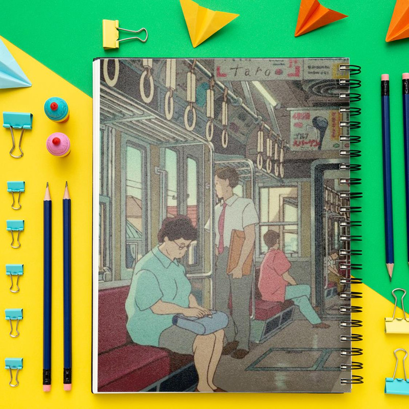 دفتر نقاشی 50 برگ باژیکان طرح انیمه پنتون 90s کد 20100985 به همراه فتوکارت مجموعه 24 عددی