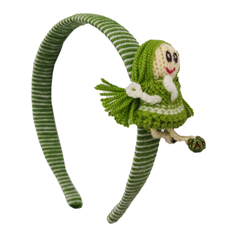 تل مو دخترانه مدل عروسکی بافتنی