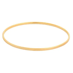 النگو طلا کم اجرت 18 عیار زنانه مدوپد مدل آیینه ای سایز 3