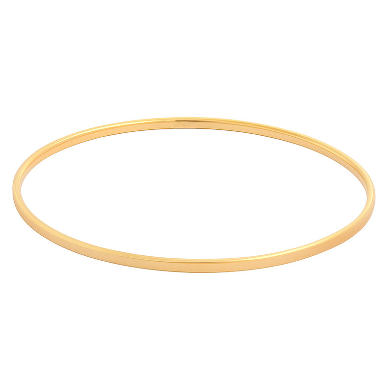 النگو طلا کم اجرت 18 عیار زنانه مدوپد مدل آیینه ای سایز 2