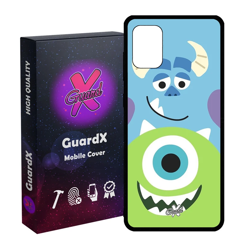 کاور گارد ایکس طرح هیولاها مدل Glass10389 مناسب برای گوشی موبایل سامسونگ Galaxy A31