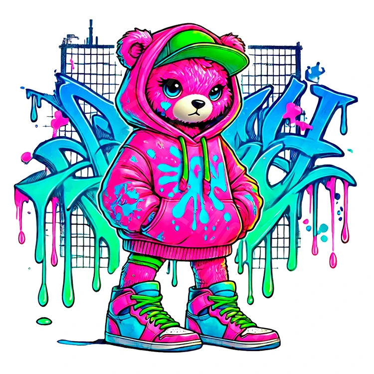 استیکر پارچه و لباس پاد آفرین مدل کارتونی کد S1330