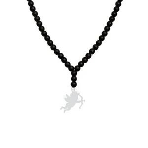 گردنبند نقره زنانه هایکا مدل کودک فرشته و کمان کد n.ha1-643