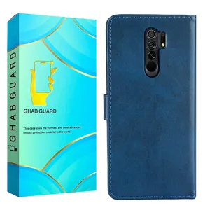 Ghab Guard CLASSLENS Magnetic Wallet Case Cover For Xiaomi Redmi 9 4G