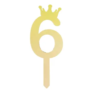 تاپر کیک هانستو مدل عدد 6 کد TPN06