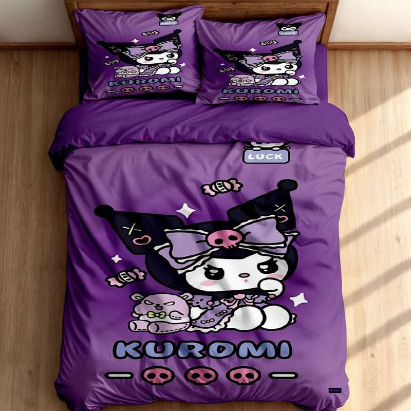 سرویس خواب یک نفره 5 تکه مدل کرومی کد kuromi 1212