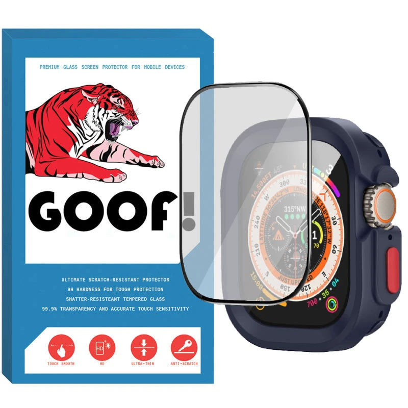 کاور گوف مدل AMIZEE Silicone Case Pmma مناسب برای اپل واچ Ultra 49mm / Ultra 2 49mm به همراه محافظ صفحه نمایش