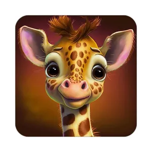 زیر لیوانی کاکتی طرح حیوانات کارتونی مدل mp27777