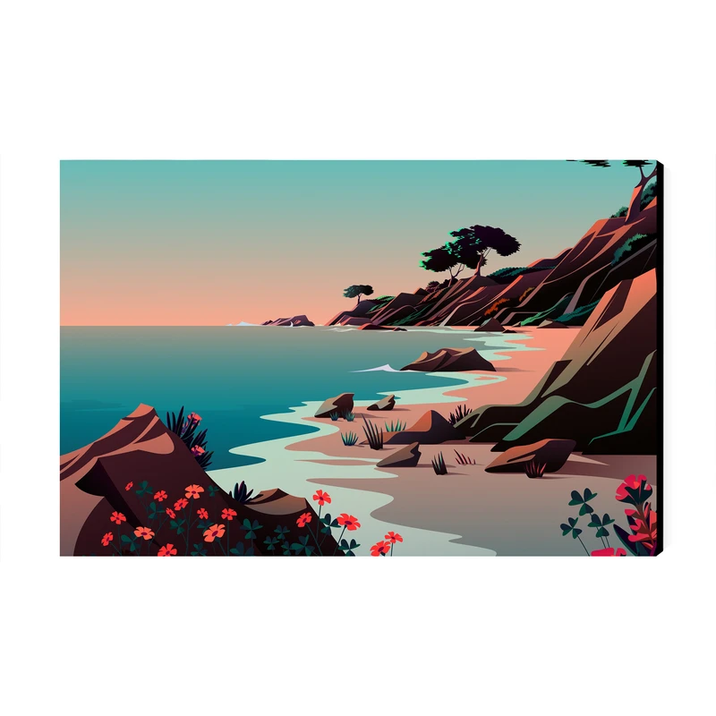 تابلو شاسی عرش مدل فانتزی منظره طبیعت ساحل کد As4053