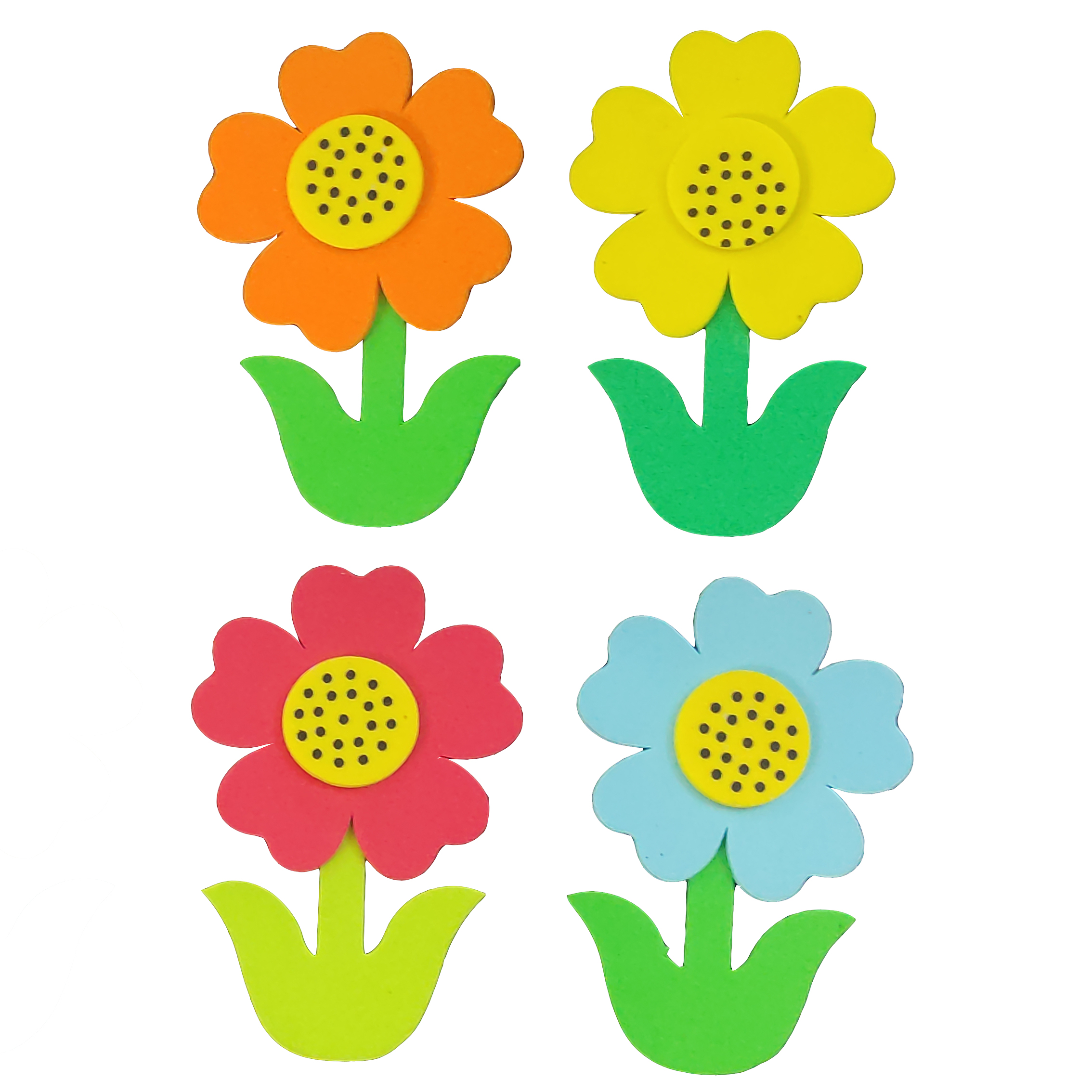 استیکر کاشی مدل گل فومی مجموعه 4 عددی