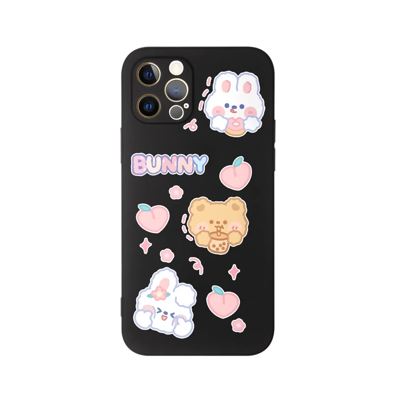 کاور قاب گارد طرح  خرگوش و هلو کد  FF1381 مناسب برای گوشی موبایل اپل  iphone 12 pro