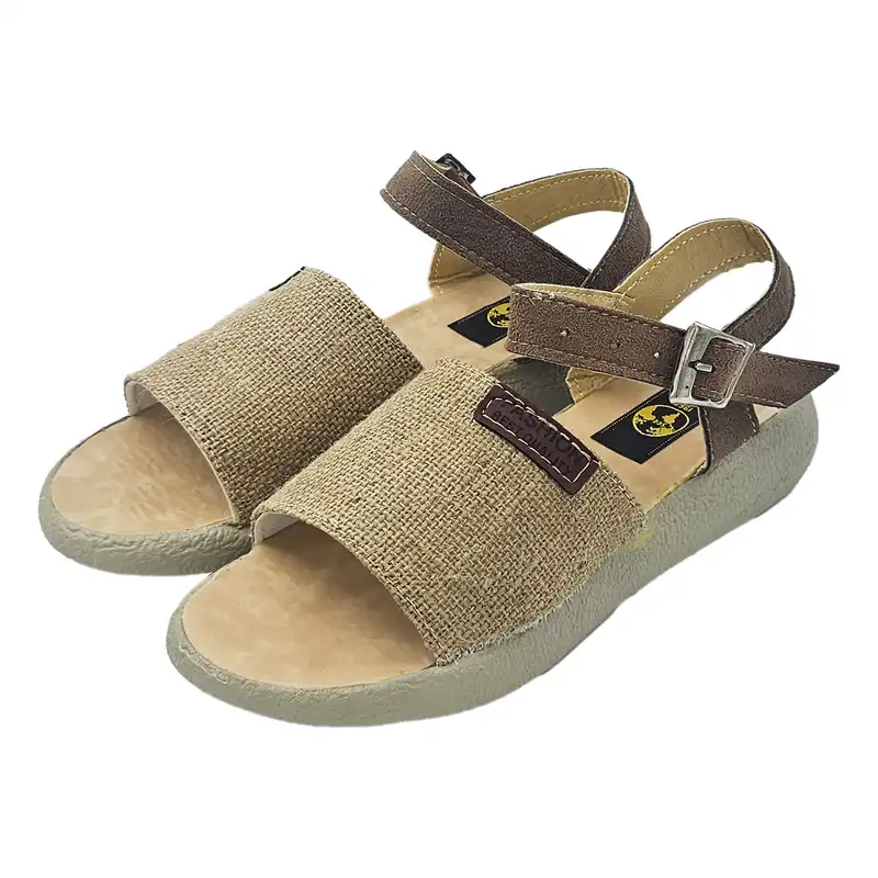 صندل زنانه سیی مدل کتان سنتی کد 2107.2