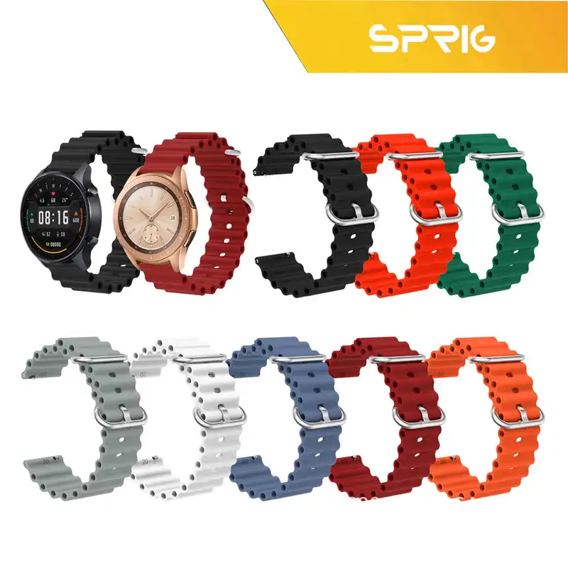 بند اسپریگ مدل Ocean مناسب برای ساعت هوشمند سامسونگ Galaxy Watch Active 1 / Active 2 40mm / Active 2 44mm / Watch 3 size 41mm / Watch 4 40mm / watch 4 42mm / watch 4 44mm / watch 4 46mm