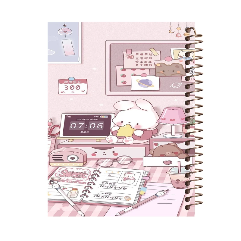 دفتر شکرگزاری 60 برگ طرح دخترانه مدل فانتزی کد T112