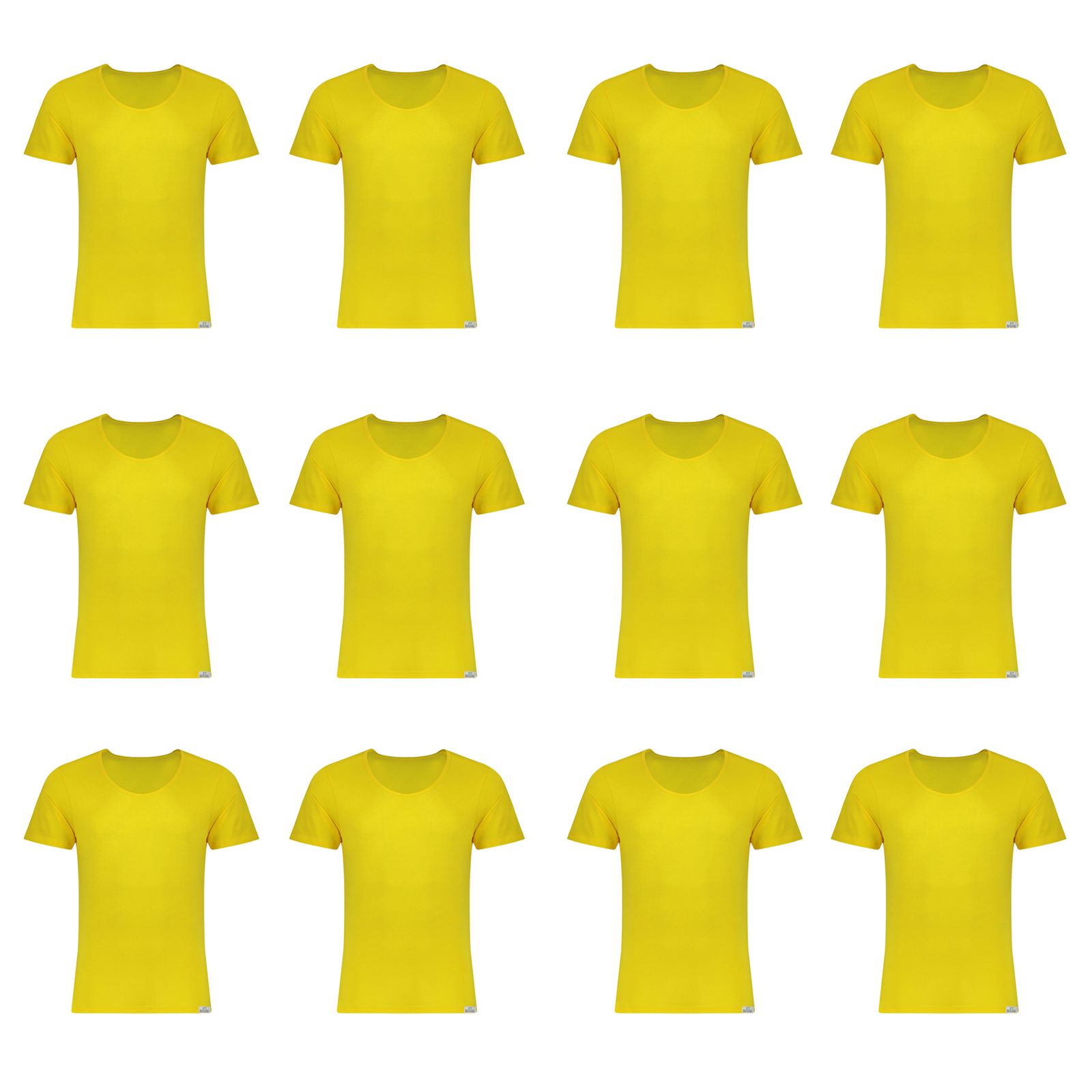 زیرپوش آستین دار مردانه برهان تن پوش مدل 5-02 رنگ زرد بسته 12 عددی