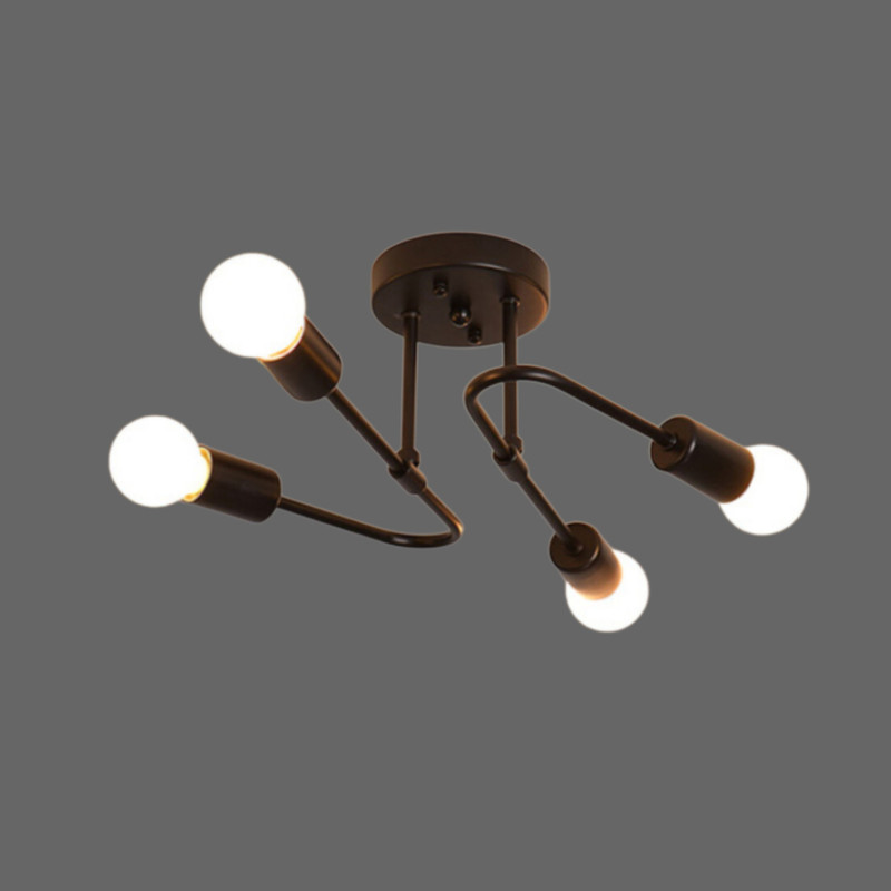 لوستر سقفی چهار شعله مدل کمانی کد 510