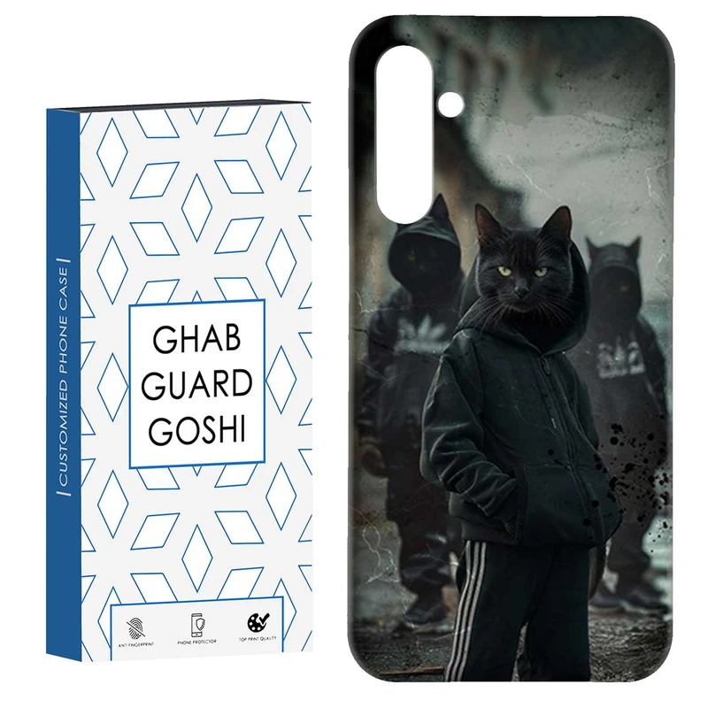 کاور قاب گارد گوشی طرح گربه سیاه کد Dimo-356 مناسب برای گوشی موبایل سامسونگ Galaxy S23 Fe