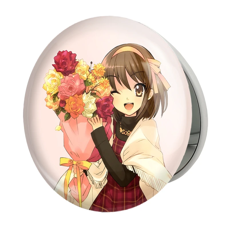 آینه جیبی خندالو طرح هاروهی انیمه ناپدید شدن هارومی سوزومیا The Disappearance of Haruhi Suzumiya مدل تاشو کد 23154 