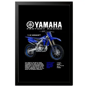 تابلو بکلیت طرح موتور سنگین یاماها YAMAHA YZ250F مدل b-po1606 فریم مشکی