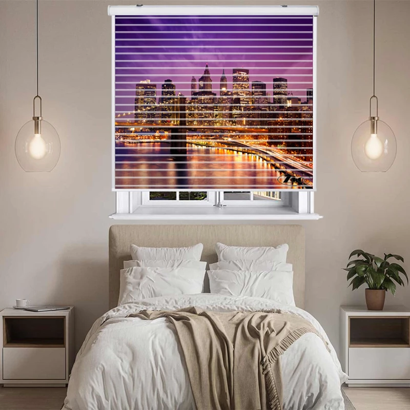 پرده زبرا زیو مدل سیلوئت C-2032 سایز 150x150 سانتی متر