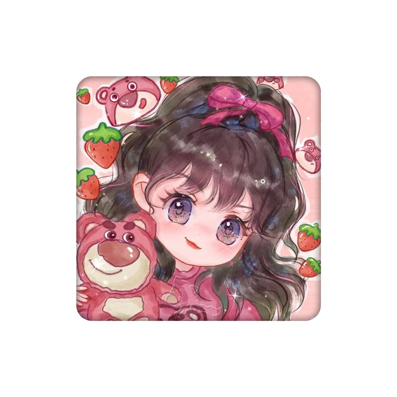 زیرلیوانی طرح دختر توت فرنگی کد 1452120