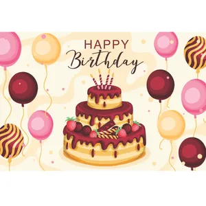 بنر تولد مدل بادکنک و کیک تولد کد 119200135