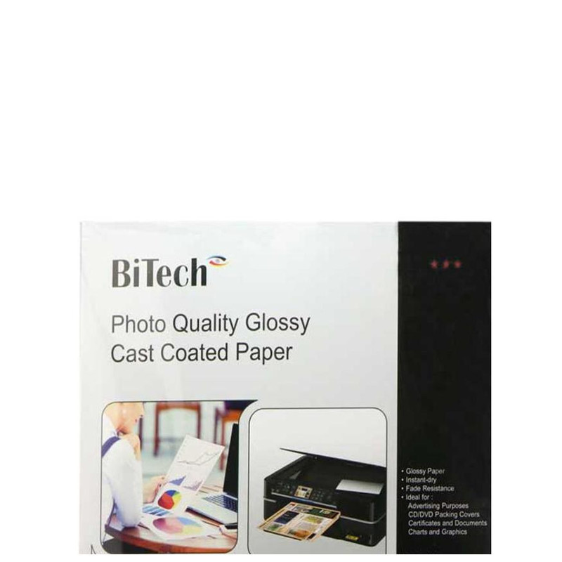 کاغذ چاپ عکس فوتو گلاسه بایتک مدل 26011411 سایز A4 بسته پنجاه عددی