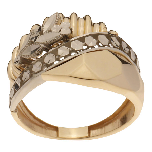 انگشتر طلا کم اجرت 18 عیار زنانه گلدم مدل R341030