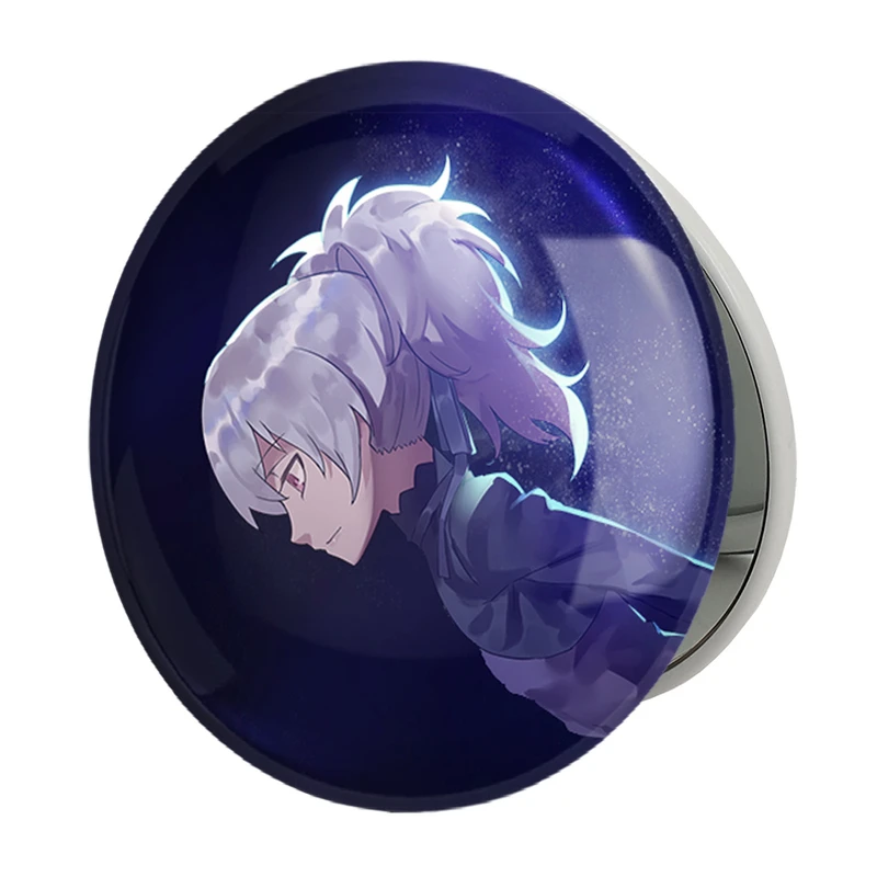 آینه جیبی خندالو طرح یین انیمه تاریک تر از سیاهی Darker Than Black مدل تاشو کد 22573 