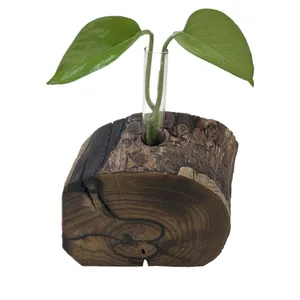 گلدان چوبی مدل گردو