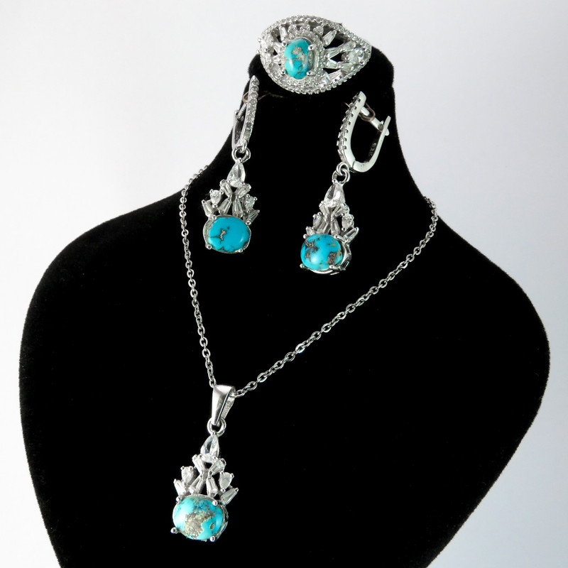 نیم ست نقره زنانه کد AV039-5