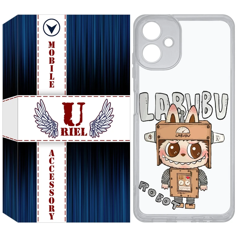کاور یوریل مدل Clear کد 121 طرح لبوبو مناسب برای گوشی موبایل سامسونگ Galaxy A06