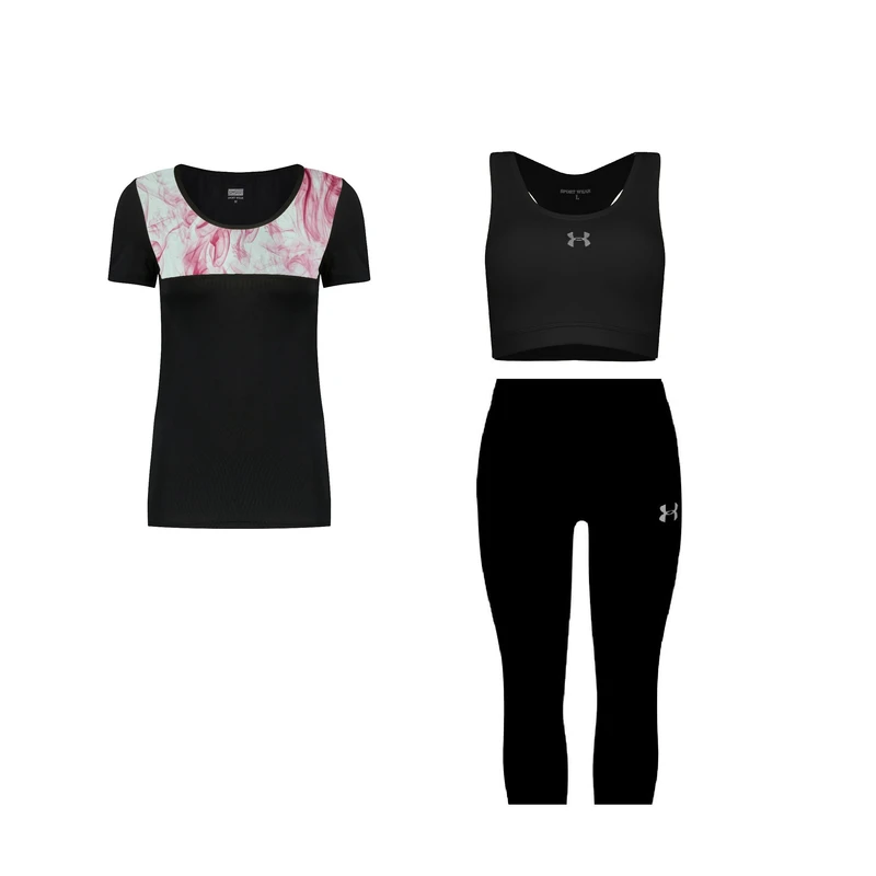 ست سه تکه لباس ورزشی زنانه مدل 1801-710102-3101