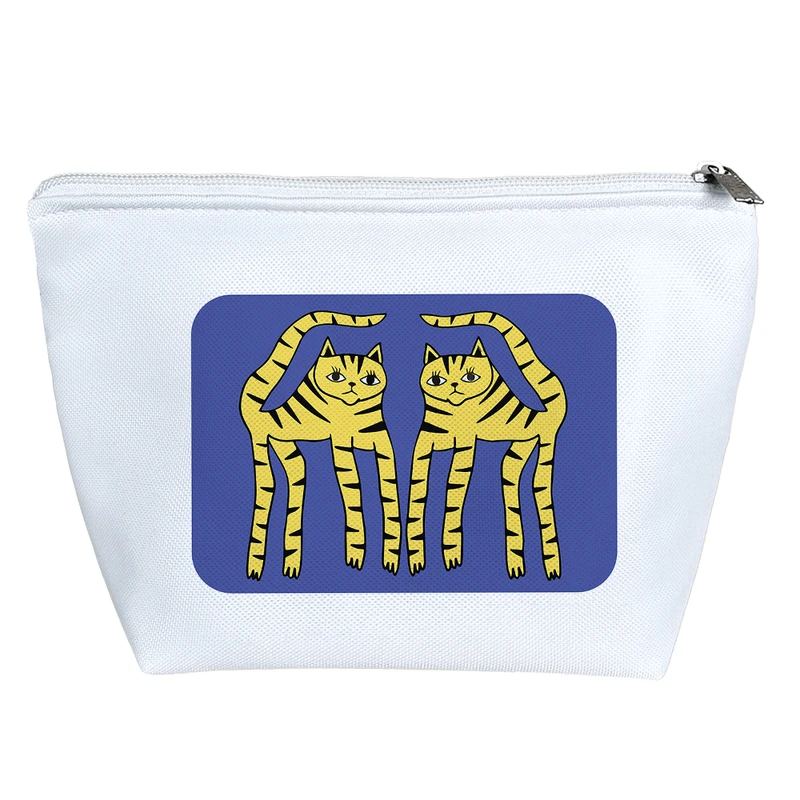 کیف لوازم آرایش دخترانه خندالو مدل دو گربه کد 7182