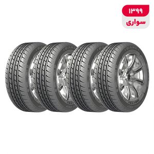 لاستیک خودرو سواری چهار فصل بارز مدل P660 سایز 185/65 R14 رادیال تیوبلس با گل Brliant و تخلیه آب بهبود یافته - بسته 4 حلقه تولید سال 1399