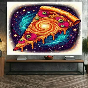 تابلو بوم طرح مخمل قاچ پیتزا مدل فضایی کد BK23454