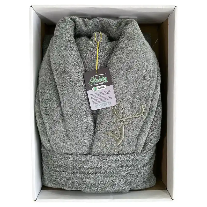 حوله پالتویی هوبی مدل یقه گلدوزی شده سایز 125