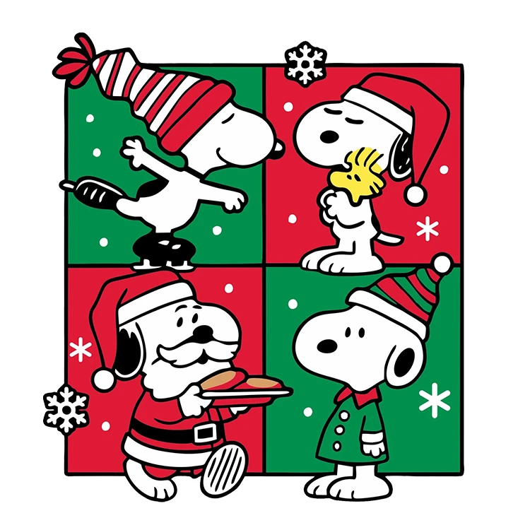 استیکر پارچه و لباس پاد آفرین مدل کریسمس طرح اسنوپی کد S2828