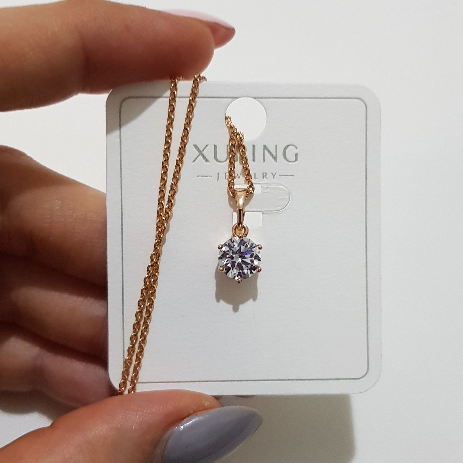 گردنبند زنانه ژوپینگ مدل تک نگین کد 42800 -  - 3