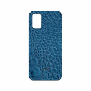 MAHOOT Blue-Crocodile-Leather Cover Sticker for Samsung Galaxy A02S